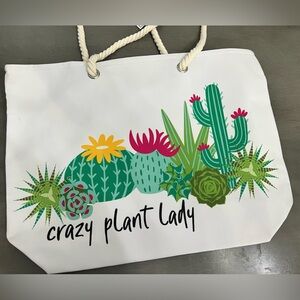 NWT cactus/succulent large size tote bag